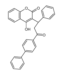 3-(3-Biphenyl-4-yl-3-oxo-1-phenyl-propyl)-4-hydroxy-chromen-2-one Structure