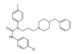 1-[3-(4-benzylpiperidin-1-yl)propyl]-3-(4-chlorophenyl)-1-(4-methylphenyl)urea结构式