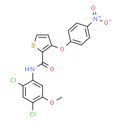 N-(2,4-Dichloro-5-methoxyphenyl)-3-(4-nitrophenoxy)-2-thiophenecarboxamide结构式