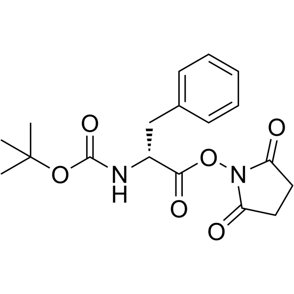 BOC-D-苯丙氨酸-OSU结构式