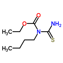 Carbamic acid,(aminothioxomethyl)butyl-,ethyl ester (9CI) Structure