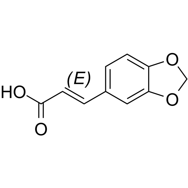 E-3,4-亚甲二氧基肉桂酸结构式