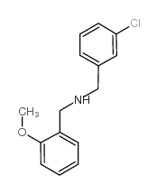 1-(3-chlorophenyl)-N-[(2-methoxyphenyl)methyl]methanamine structure