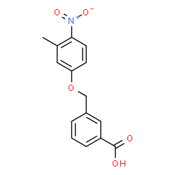 3-[(3-Methyl-4-nitrophenoxy)methyl]benzoic acid structure