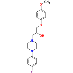 1-[4-(4-Fluorophenyl)-1-piperazinyl]-3-(4-methoxyphenoxy)-2-propanol结构式