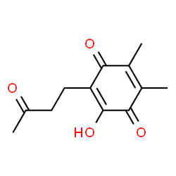 2,5-Cyclohexadiene-1,4-dione, 2-hydroxy-5,6-dimethyl-3-(3-oxobutyl)- (9CI) structure