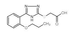 2-[[5-(2-propoxyphenyl)-1H-1,2,4-triazol-3-yl]sulfanyl]acetic acid structure