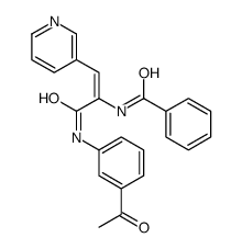 N-[(E)-3-(3-acetylanilino)-3-oxo-1-pyridin-3-ylprop-1-en-2-yl]benzamide Structure