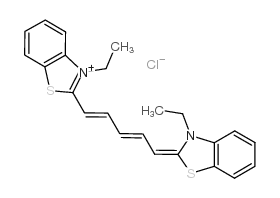 1-ETHYL-2-(5-(1-ETHYL-1,3-BENZTHIAZOLIN-2-YLIDEN)-PENTA-1,3- DIEN-1-YL)-1,3-BENZTHIAZOLIUM-CHLORIDE structure