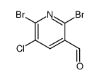 2,6-DIBROMO-5-CHLORO-3-PYRIDINECARBOXALDEHYDE structure