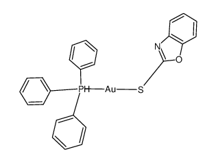 (2-benzoxazolethiolato)(triphenylphosphine)gold(I) picture