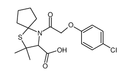 4-[(4-chloro-phenoxy)-acetyl]-2,2-dimethyl-1-thia-4-aza-spiro[4.4]nonane-3-carboxylic acid Structure