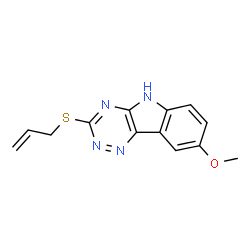 2H-1,2,4-Triazino[5,6-b]indole,8-methoxy-3-(2-propenylthio)-(9CI)结构式