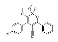 4-(4-chlorophenyl)-5,6,6-trimethoxy-2-phenylpyran-3-carbonitrile Structure