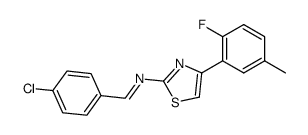 (4-chloro-benzylidene)-[4-(2-fluoro-5-methyl-phenyl)-thiazol-2-yl]-amine Structure