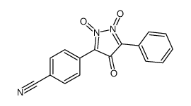 4-(1,2-dioxido-4-oxo-5-phenylpyrazole-1,2-diium-3-yl)benzonitrile结构式