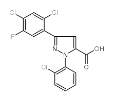 3-(2,4-dichloro-5-fluorophenyl)-1-(2-chlorophenyl)-1h-pyrazole-5-carboxylic acid Structure