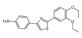 4-[2-(3,4-diethoxyphenyl)-1,3-thiazol-4-yl]aniline结构式