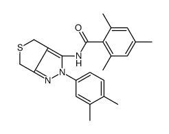 N-[2-(3,4-dimethylphenyl)-4,6-dihydrothieno[3,4-c]pyrazol-3-yl]-2,4,6-trimethylbenzamide Structure