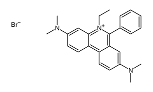 5-ethyl-3-N,3-N,8-N,8-N-tetramethyl-6-phenylphenanthridin-5-ium-3,8-diamine,bromide结构式