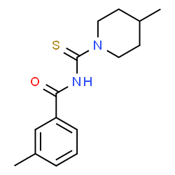 3-methyl-N-[(4-methyl-1-piperidinyl)carbonothioyl]benzamide结构式