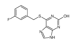 6-[(3-fluorophenyl)methylsulfanyl]-3,7-dihydropurin-2-one Structure