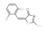 5-[(2,6-dichlorophenyl)methylidene]-2-sulfanylidene-thiazolidin-4-one structure