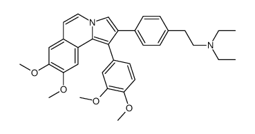 2-[4-[1-(3,4-dimethoxyphenyl)-8,9-dimethoxypyrrolo[2,1-a]isoquinolin-2-yl]phenyl]-N,N-diethylethanamine结构式