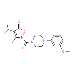 Piperazine,1-(3-methoxyphenyl)-4-[[3-methyl-4-(1-methylethyl)-5-oxo-2(5H)-isoxazolyl]carbonyl]- (9CI) picture