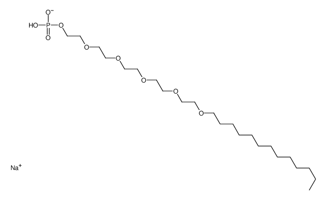 Phosphoric acid bis(3,6,9,12,15-pentaoxaoctacosan-1-yl)=sodium ester salt Structure