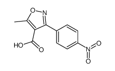 5-Methyl-3-(4-nitrophenyl)-1,2-oxazole-4-carboxylic acid结构式