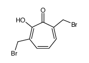 3,7-bis(bromomethyl)-2-hydroxycyclohepta-2,4,6-trien-1-one结构式