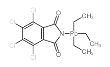 1H-Isoindole-1,3 (2H)-dione, 4,5,6, 7-tetrachloro-2-(triethylplumbyl)-结构式