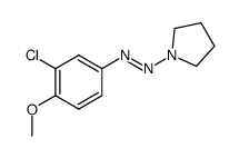 1-((3-chloro-4-methoxyphenyl)diazenyl)pyrrolidine Structure