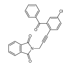 1-[4-chloro-2-benzoylphenyl]-3-phthalimidopropyne结构式