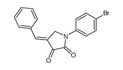 1-p-bromophenyl-4-benzylidene-2,3-dioxopyrrolidine Structure