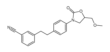 3-[2-[4-[5-(methoxymethyl)-2-oxo-1,3-oxazolidin-3-yl]phenyl]ethyl]benzonitrile结构式