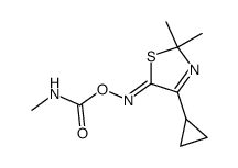 5-oxo-2,2-dimethyl-4-cyclopropyl-3-thiazoline O-(methylcarbamoyl) oxime结构式