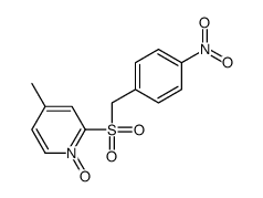 4-methyl-2-[(4-nitrophenyl)methylsulfonyl]-1-oxidopyridin-1-ium结构式