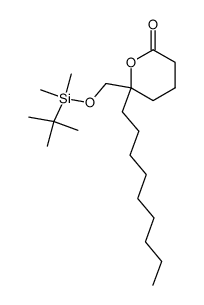 5-t-butyldimethylsilyloxymethyl-5-tetradecanolide结构式