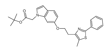 {6-[2-(5-methyl-2-phenyl-thiazol-4-yl)-ethoxy]-indol-1-yl}-acetic acid tert-butyl ester Structure