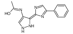 N-[3-(4-phenylimidazol-2-ylidene)-1,2-dihydropyrazol-4-yl]acetamide Structure