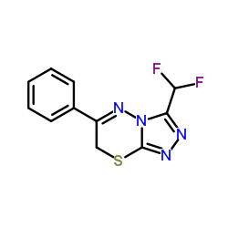 3-DIFLUOROMETHYL-6-PHENYL-7H-[1,2,4]TRIAZOLO[3,4-B][1,3,4]THIADIAZINE结构式