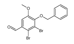 Benzaldehyde, 2,3-dibromo-5-methoxy-4-(phenylmethoxy)结构式