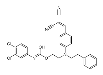 2-[[4-(2,2-dicyanovinyl)phenyl](2-phenylethyl)amino]ethyl (3,4-dichlorophenyl)carbamate结构式