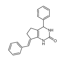 7-benzylidene-4-phenyl-3,4,6,7-tetrahydro-1H-cyclopenta[d]pyrimidin-2(5H)-one Structure