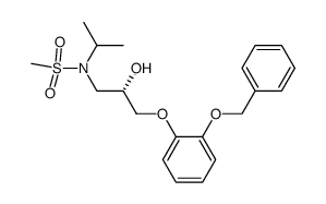 (2S)-1-<2-(benzyloxy)phenoxy>-3-<(1-methylethyl)(methylsulfonyl)amino>-2-propanol Structure