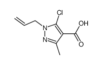 5-chloro-3-methyl-1-(2-propenyl)-1H-pyrazole-4-carboxylic acid结构式