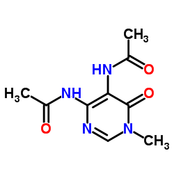 N,N'-(1-Methyl-6-oxo-1,6-dihydropyrimidine-4,5-diyl)diacetamide结构式