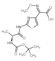 Boc-L-丙氨酰氨噻肟酸结构式